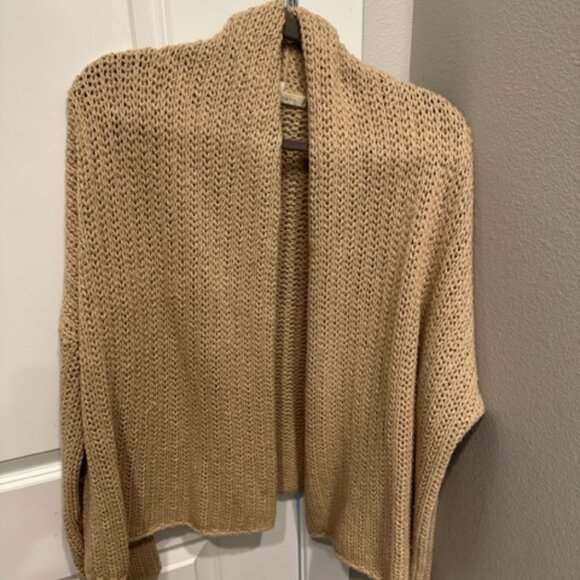100% Cashmere Cable-Knit Open Cardigan - Picture 1 of 6